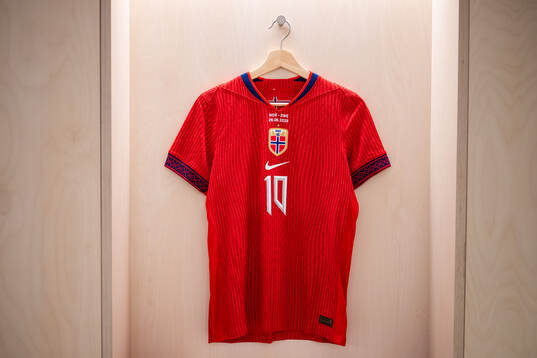 The kit of Caroline Graham Hansen of Norway in the dressing