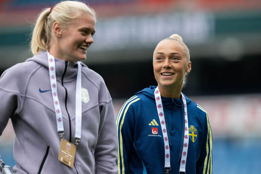 Mathilde Harviken of Norway and Hanna Bennison of Sweden