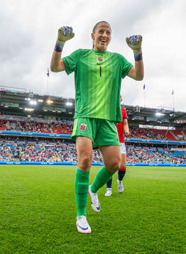 Goalkeeper Cecilie Fiskerstrand of Norway
