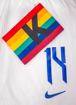 The captains’ armband of Ada Hegerberg of Norway in the