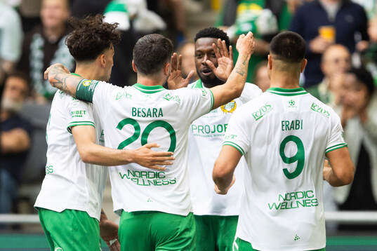 Hammarbys Nahir Besara jublar
