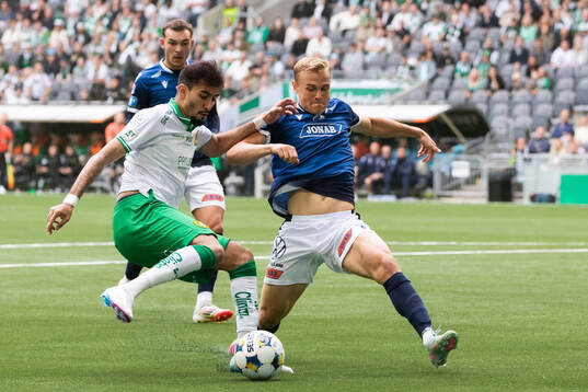 Hammarbys Montader Madjed och Halmstads Gustav Friberg
