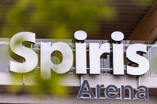 Exteriör vy av Spiris arena