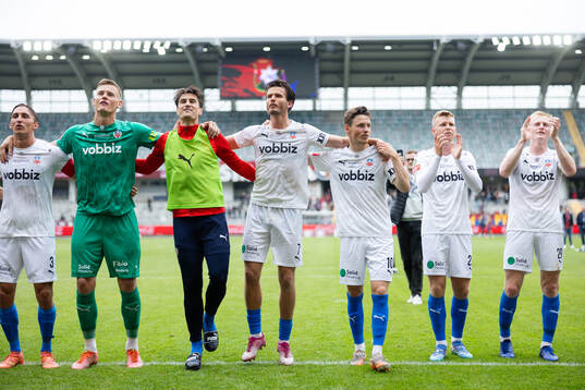 Helsingborgs spelare jublar