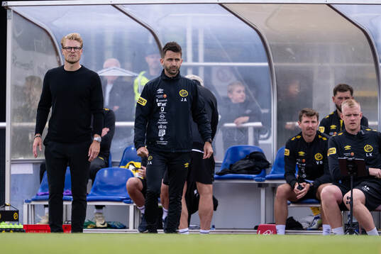 Elfsborgs tränare Oscar Hiljemark och assisterande