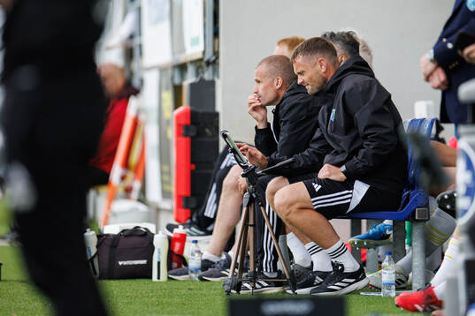 Falkenbergs tränare Christoffer Andersson och assisterande