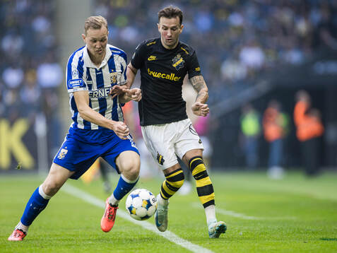 IFK Göteborgs Adam Carlén och AIKs Bersant Celina