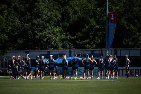 Players of the Swedish women's national football team at a