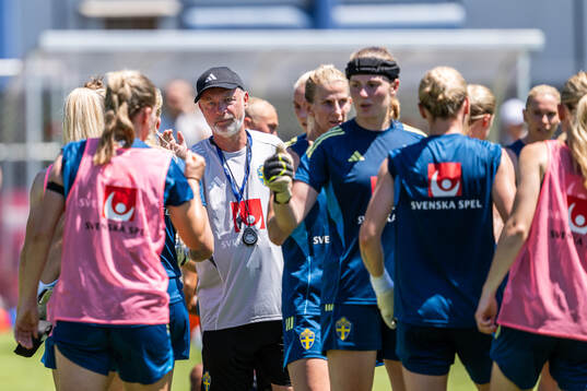 Head coach Peter Gerhardsson of the Swedish women's