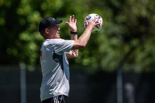 Goalkeeper coach Leif Troedsson of the Swedish women's