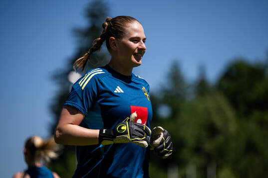 Goalkeeper Tove Enblom of the Swedish women's national