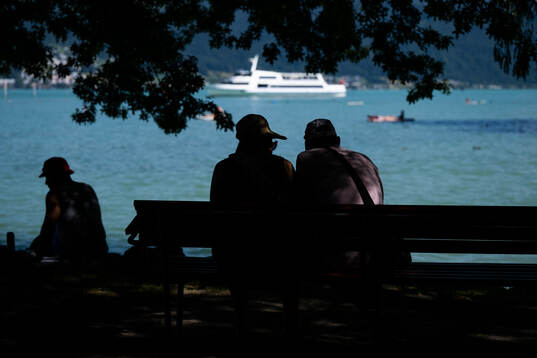 Two persons sitting