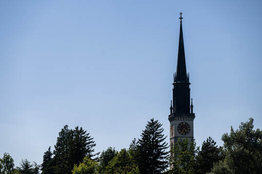 The tower of St. Jakob’s Cathlic Church