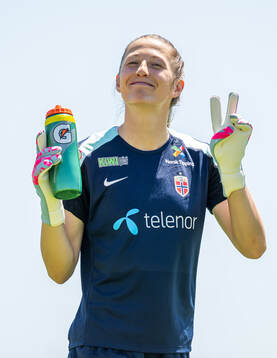 Goalkeeper Cecilie Fiskerstrand of the Norwegian women's