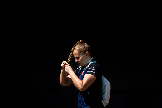Goalkeeper Aurora Mikalsen of the Norwegian women's