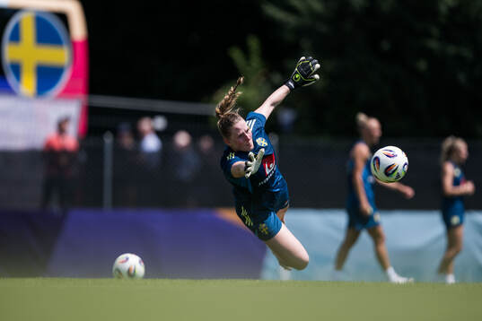 Goalkeeper Tove Enblom of the Swedish women's national