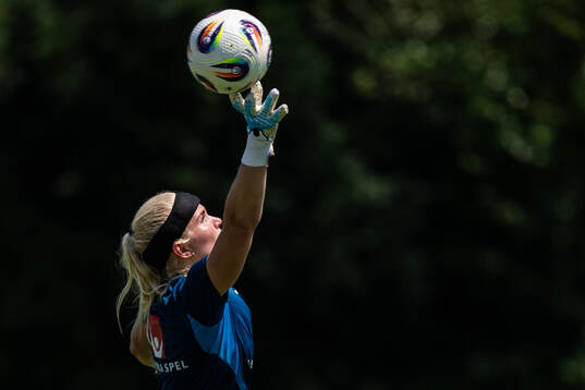 Goalkeeper Emma Holmgren of the Swedish women's national