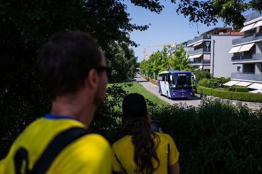 The bus of the Swedish women's national football team