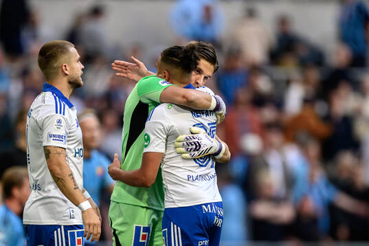 IFK Norrköpings målvakt David Andersson och Moutaz