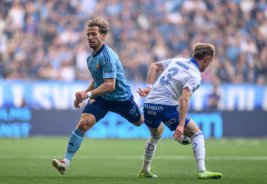 Djurgårdens Daniel Stensson och IFK Norrköpings Marcus