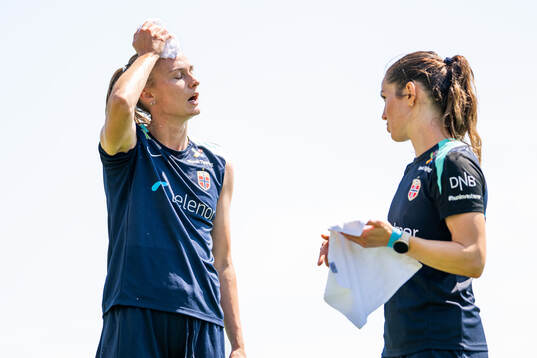 Caroline Graham Hansen and Tuva Hansen of the Norwegian