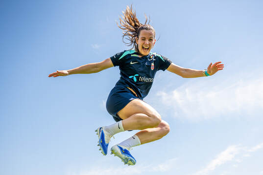 Tuva Hansen of the Norwegian women's national football team