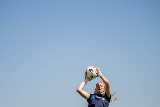 Goalkeeper Selma Panengstuen of the Norwegian women's
