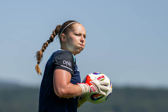 Goalkeeper Aurora Mikalsen of the Norwegian women's
