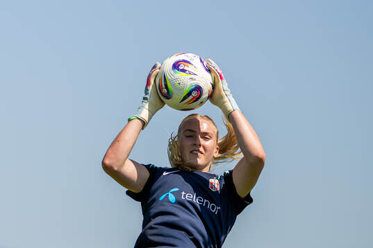 Goalkeeper Selma Panengstuen of the Norwegian women's