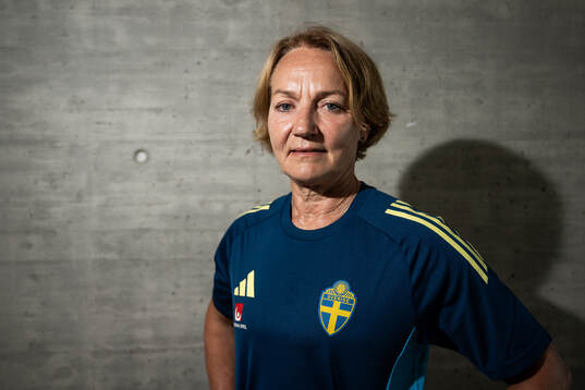 Physiotherapist Annika Näsmark of the Swedish women’s