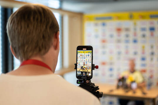 A screen shows Head of delegation Marika Domanski Lyfors of