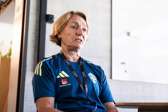 Physiotherapist Annika Näsmark of the Swedish women’s
