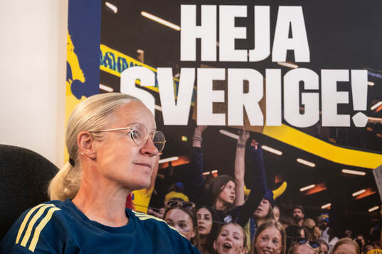 Assistant coach Victoria Sandell of the Swedish women’s