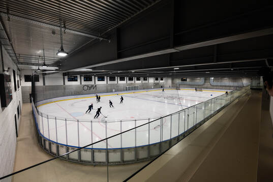 An ice rink seen at a walk around at OYM the base camp of
