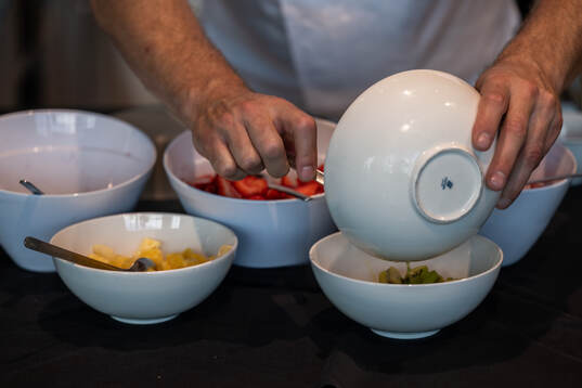 Food seen at a walk around at OYM the base camp of the