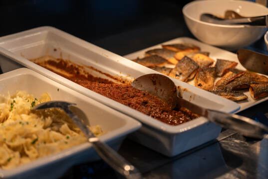 Food seen at a walk around at OYM the base camp of the