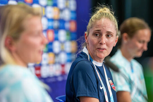 Head coach Gemma Grainger of the Norwegian women's national