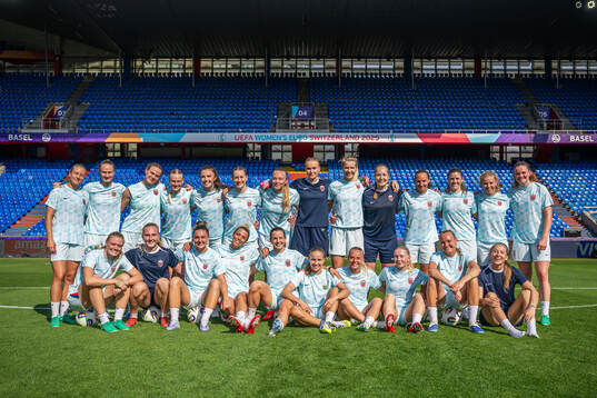 Players of the Norwegian women's national football team