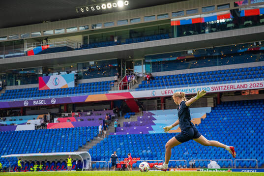 Goalkeeper Selma Panengstuen of the Norwegian women's