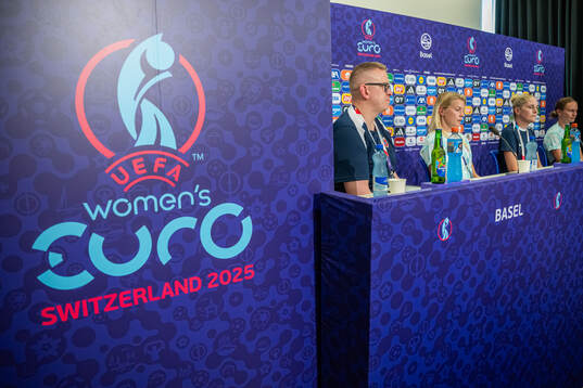 Media officer Henning Sverdrup of the Norwegian women's