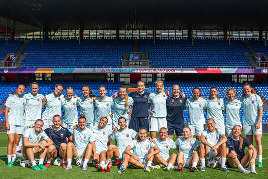 Players of the Norwegian women's national football team