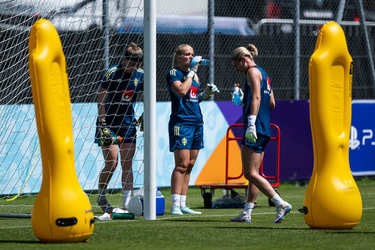 Goalkeeper Tove Enblom, goalkeeper Emma Holmgren and