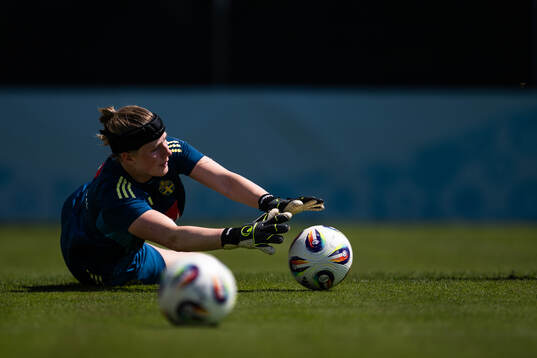 Goalkeeper Tove Enblom of the Swedish women's national