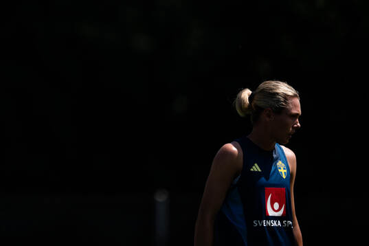 Goalkeeper Jennifer Falk of the Swedish women's national