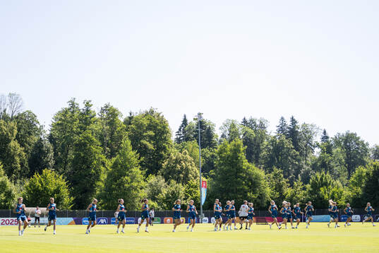 Players of the Swedish women's national football team at a