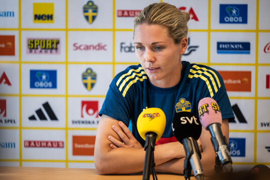 Goalkeeper Jennifer Falk of the Swedish women's national