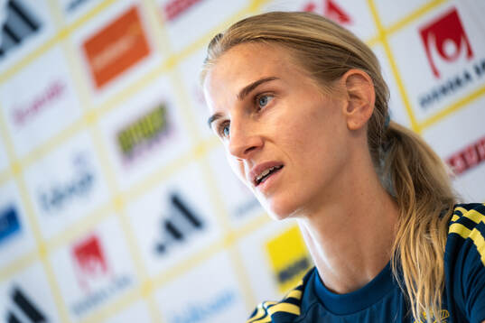 Sofia Jakobsson of the Swedish women's national football