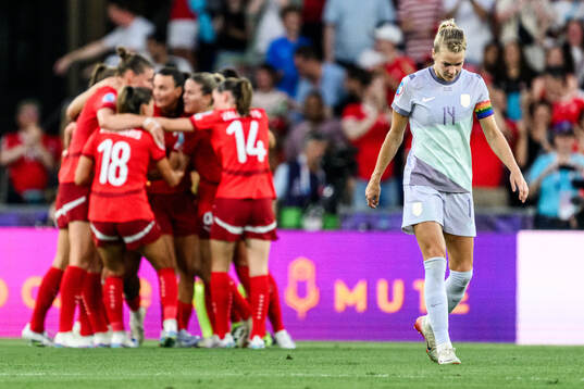Ada Hegerberg of Norway looks dejected