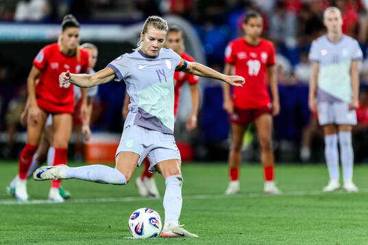 Ada Hegerberg of Norway with a penalty shoot
