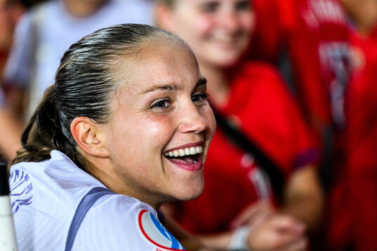 Guro Reiten of Norway celebrates